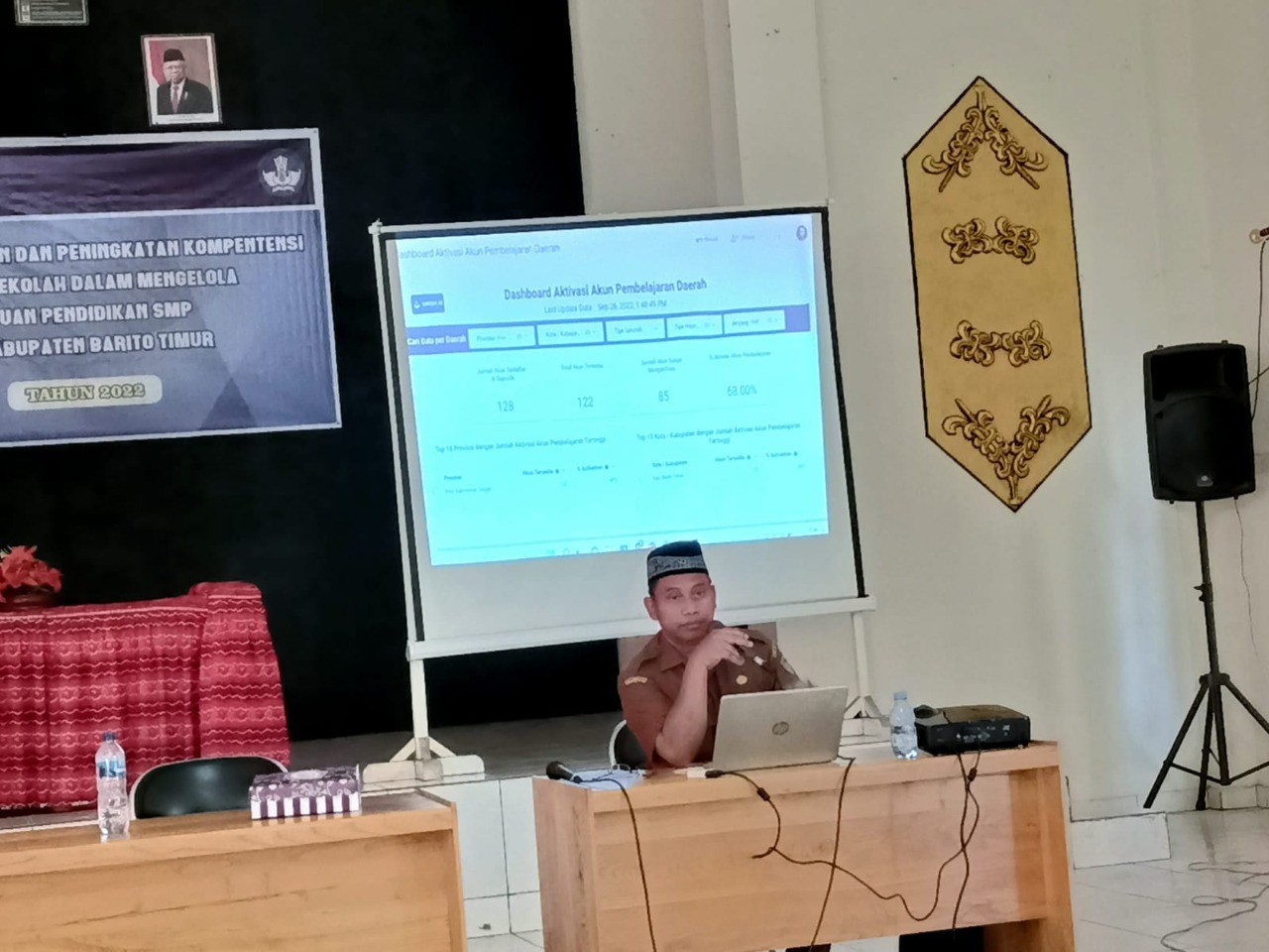 Ketua APSI, Pemateri Diklat Peningkatan Kompetensi Kepala Sekolah Jenjang SMP Kab. Barito Timur