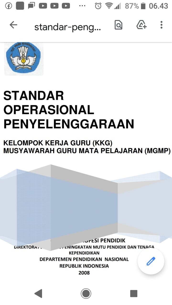 Standar Operasional Penyelenggaraan KKG/MGMP