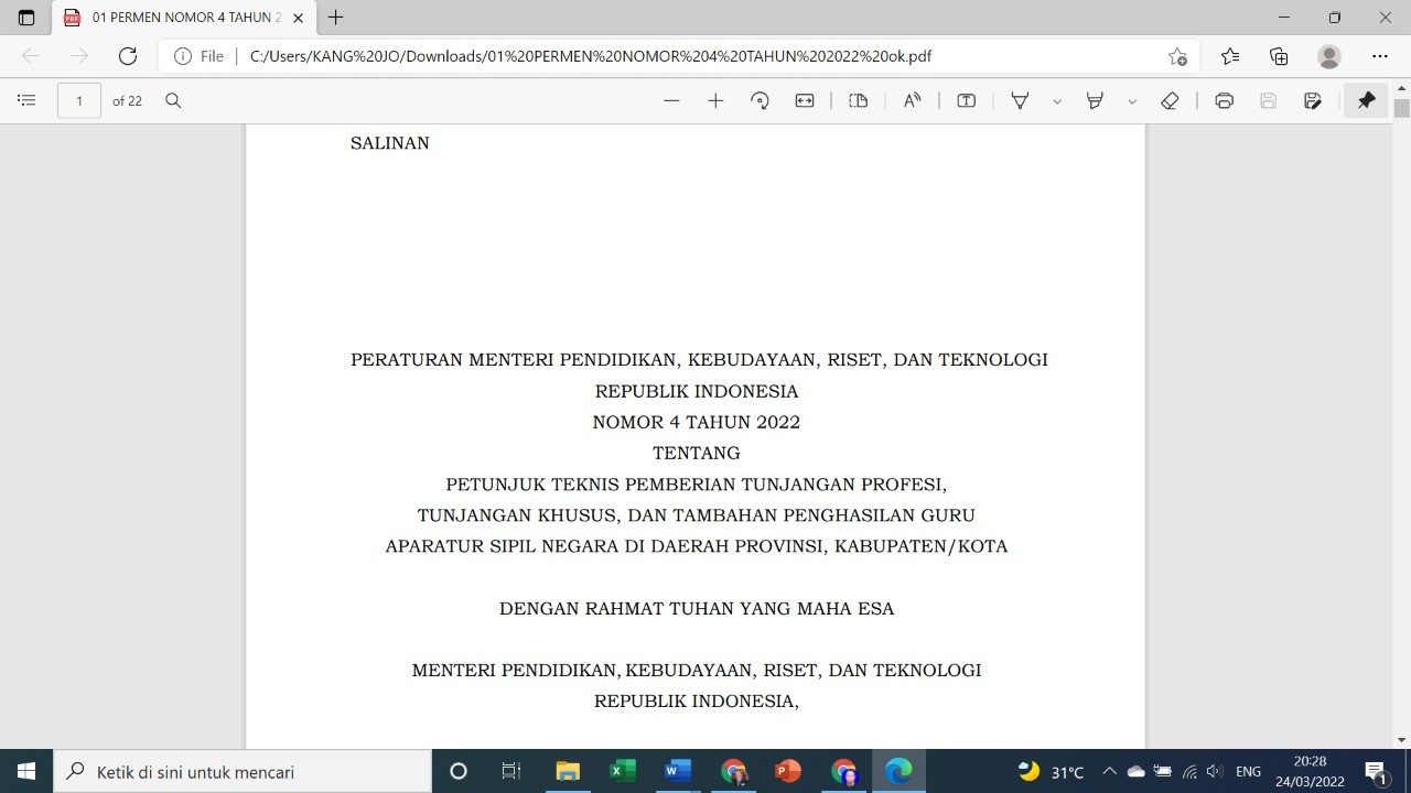 Petunjuk Teknis Penyaluran Tunjangan Profesi, Tunjangan Khusus, Tunjangan TPG